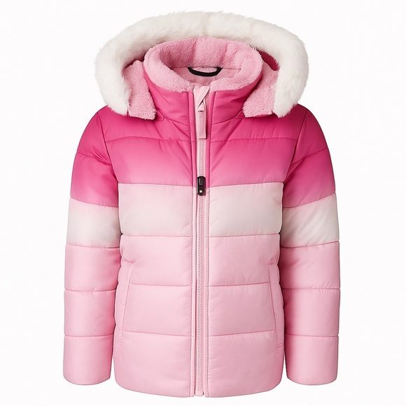 Snozu Other - Pink Ombré Snozu Girls Hooded Puffer Jacket